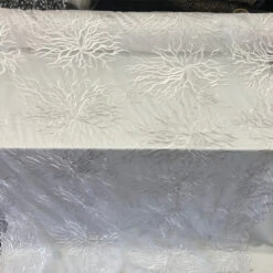 White Metallic Floral Embroidery Bridal Wedding Mesh Lace Fabric By The Yard -Luxtex Store white metallic floral embroidery bridal wedding mesh lace fabric by the yard 886164