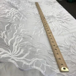 White Metallic Floral Embroidery Bridal Wedding Mesh Lace Fabric By The Yard -Luxtex Store white metallic floral embroidery bridal wedding mesh lace fabric by the yard 991286