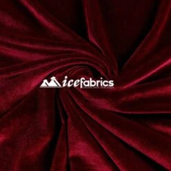 Wine Luxury Stretch Velvet Fabric _ Spandex Fabric