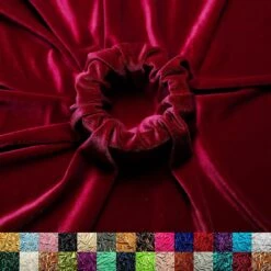 Wine Red Wholesale Velvet Fabric Stretch | 60" Wide