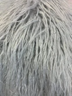 Gray Yeti Mongolian Long Pile Faux Fur Fabric By The Yard / Faux Fur Material